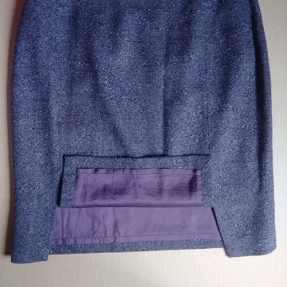 Teenflo made in Canada purple wool tweed skirt size 10 runs small - Picture 5 of 11